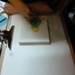 Sonya working on a gorgeous portrait